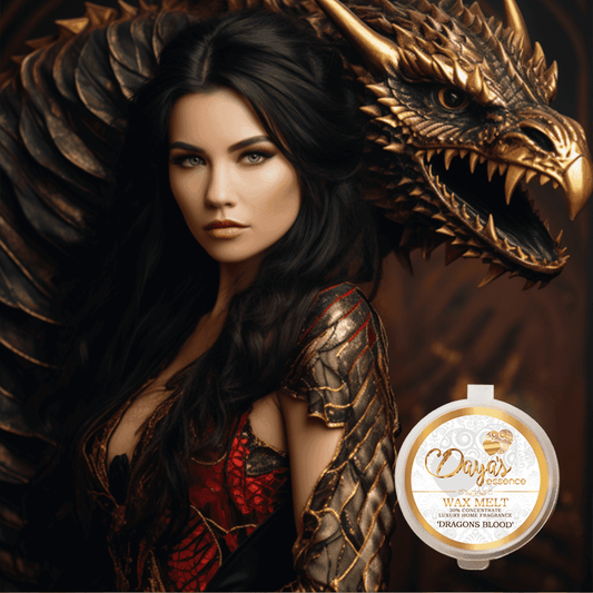 Mystical UK wax melts: DRAGONS BLOOD, 3x oil, rich Zen scent for strong-scent lovers.