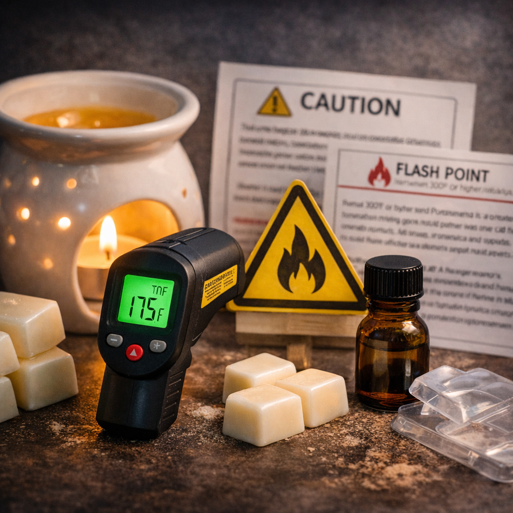 Strong smelling wax melts safely warming in a burner with gentle fragrance vapour