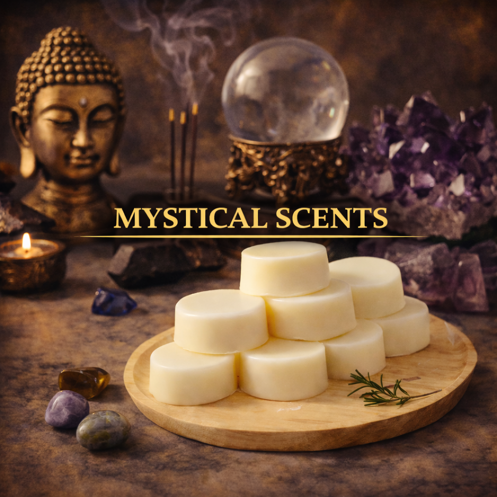 Luxury wax melts arranged for the mystical scents collection by Dayas Essence